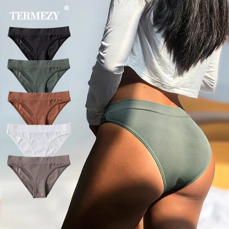 Top Trends: TERMEZY Cotton Panties Female Underpants Sexy Panties For Women Briefs Underwear Plus Size Pantys Breathable Lingerie 5 Color Shoppable Styles