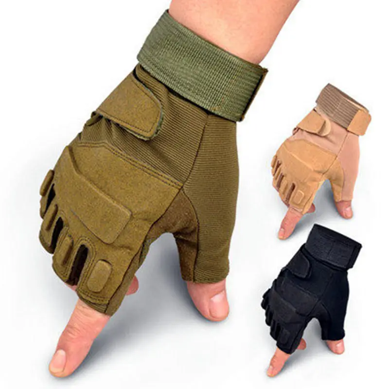 Top Trends: Tactical Gloves Men Women Army Military Fighting Half Finger Gloves Anti-slip Outdoor Sports Fingerless Gloves Men Women Shoppable Styles