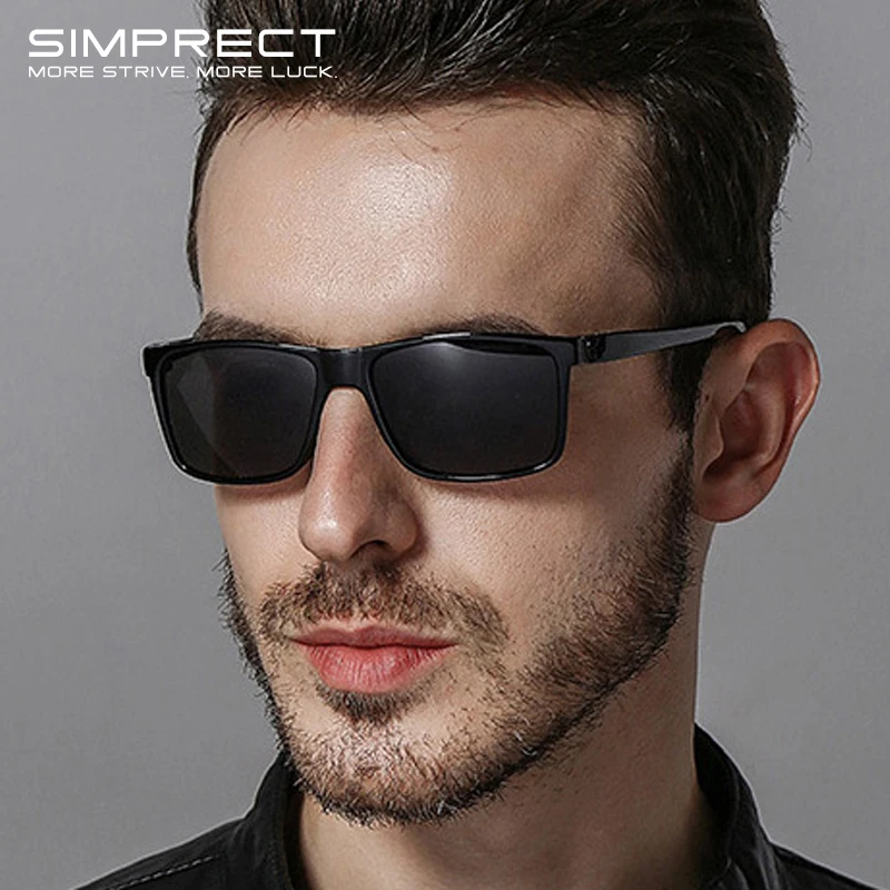 Top Trends: SIMPRECT Rectangle Polarized Sunglasses For Men 2023 Luxury Brand Designer UV400 High Quality Fashion Vintage Square Sun Glasses Shoppable Styles