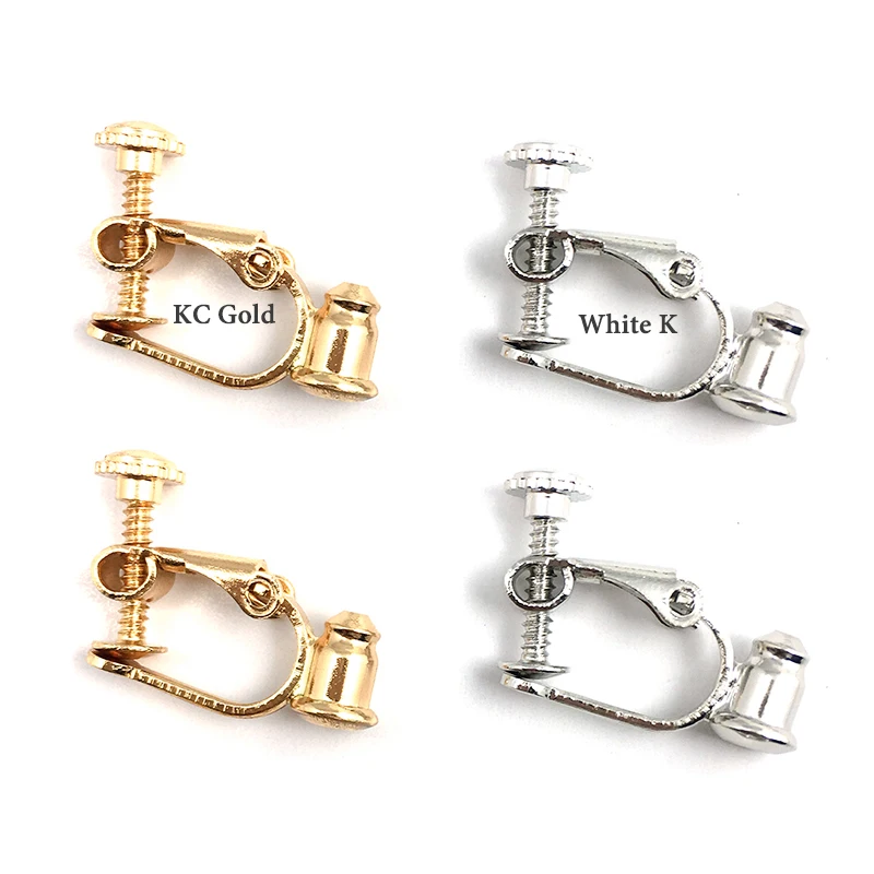 Top Trends: 10pcs / Lot Screw Ear Clip Converter DIY Handmade Clip On Earring Converters Turn Any Studs Into A Clip-On Earrings Findings JF52 Shoppable Styles