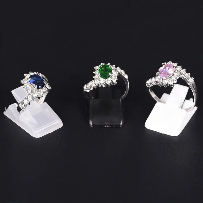 Top Trends: 10pcs / Lot Ring Show Plastic Frosted Jewelry Displays Holder For Ring, Decoration Stand New Arrival Shoppable Styles