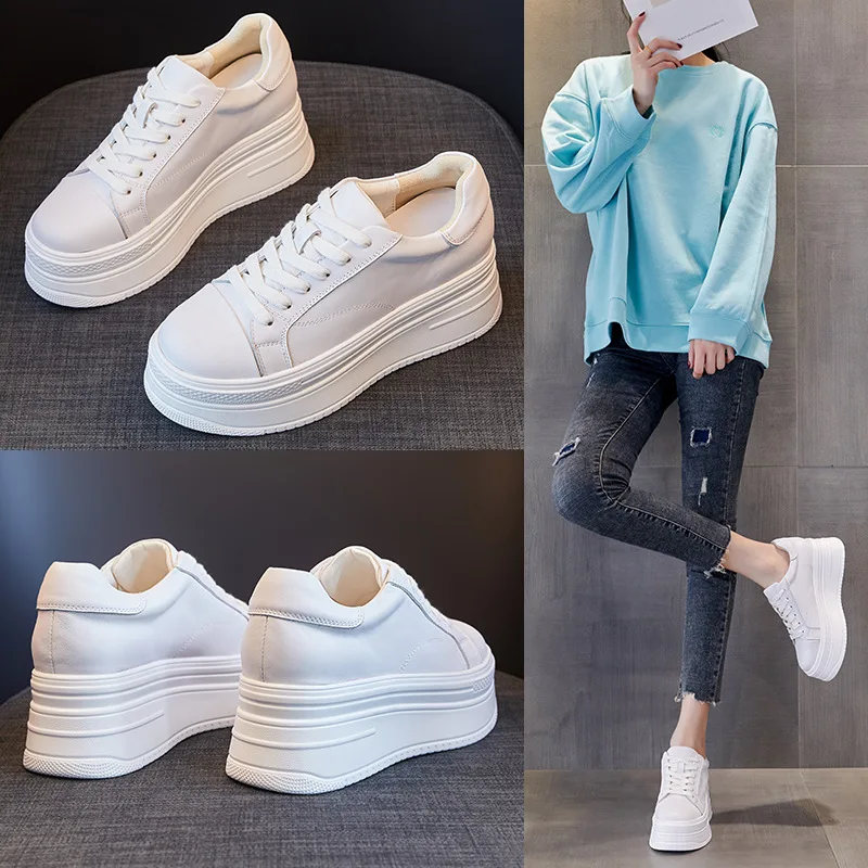 Top Trends: Classic Genuine Leather Sneakers Women WhiteShoes Young Ladies Casual Shoes Female Sneakers Brand Woman White Shoes Shoppable Styles