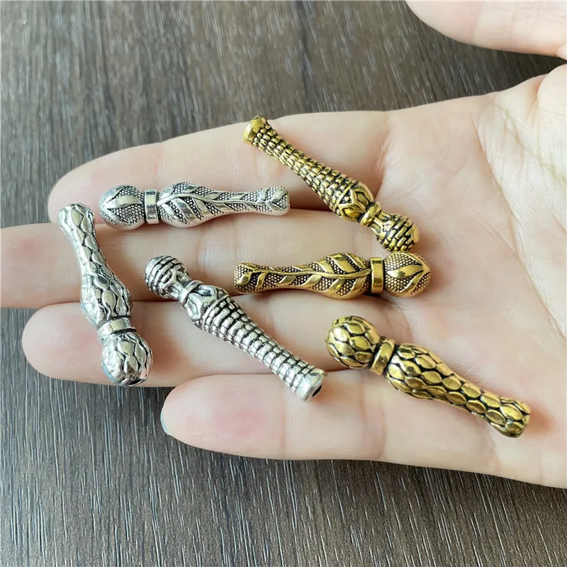 Top Trends: 10pcs Rod-Shaped Rosary Pendant Connector Jewelry Making DIY Handmade Prayer Beads Bracelet Necklace For Metal Tassel Accessorie Shoppable Styles