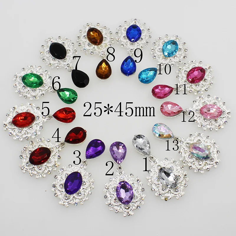 Top Trends: NDelicate Shining Brooch 45*25mm 10Pcs / Set Crystal Accessories Fashion Gorgeous Wedding Invitation Holiday Creative Decoration Shoppable Styles