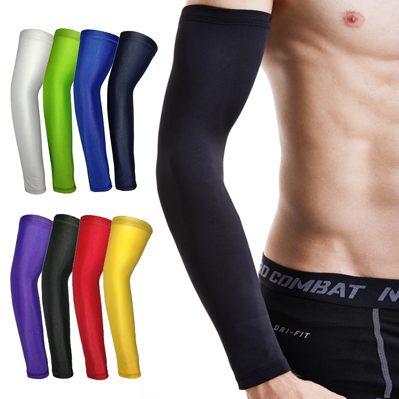 Top Trends: 1Pair Ports Cycling Sleeves Lengthen Arm Sleeves Riding Running Sunscreen Arm Cuff Cool Basketball Armguards Men Sports Safety Shoppable Styles