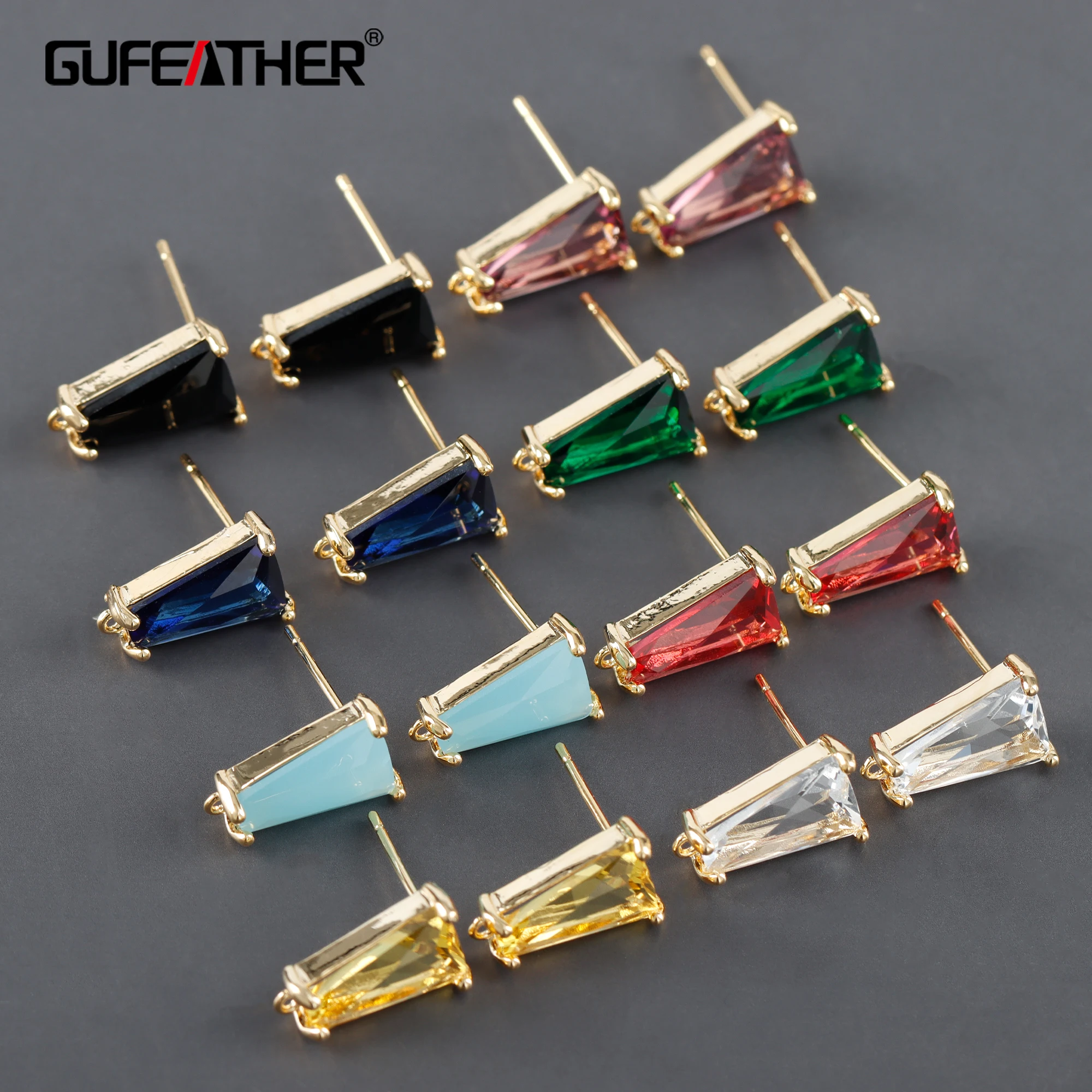 Top Trends: GUFEATHER M1125, jewelry Accessories, 18k Gold Plated, copper, zircons, pass REACH, nickel Free, diy Earrings, jewelry Making, 10pcs / lot Shoppable Styles