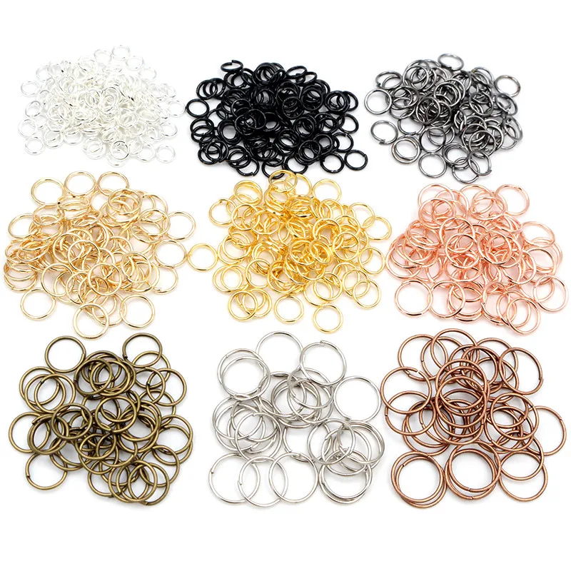 Top Trends: 200pcs / Lot 3 / 4 / 5 / 6 / 7 / 8 / 10 / 12mm Metal DIY Jewelry Findings Open Single Loops Jump Rings & Split Ring For Jewelry Making Shoppable Styles