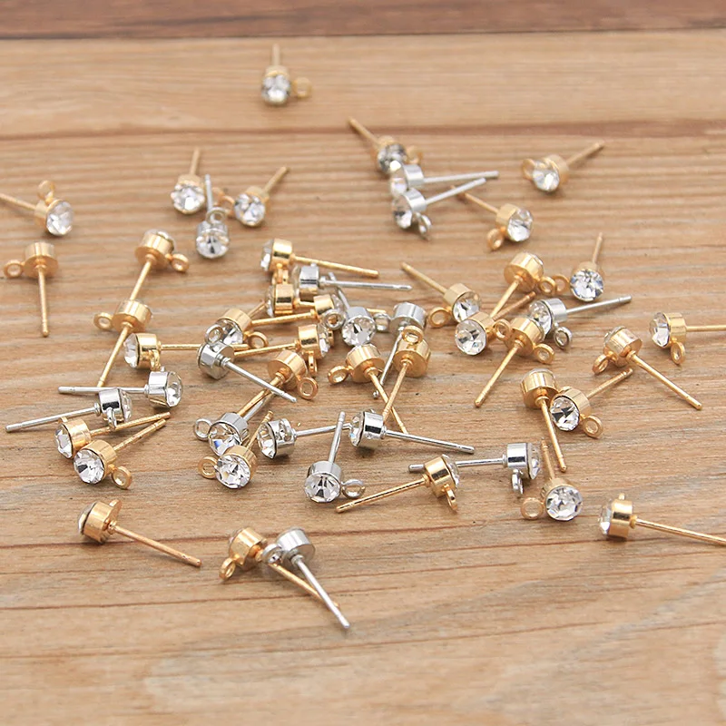 Top Trends: 50pcs 6*15mm 2 Color DIY Earring Findings With Brick Earrings Clasps Jewelry Making Accessories Iron Hook Earwire Jewelry Shoppable Styles