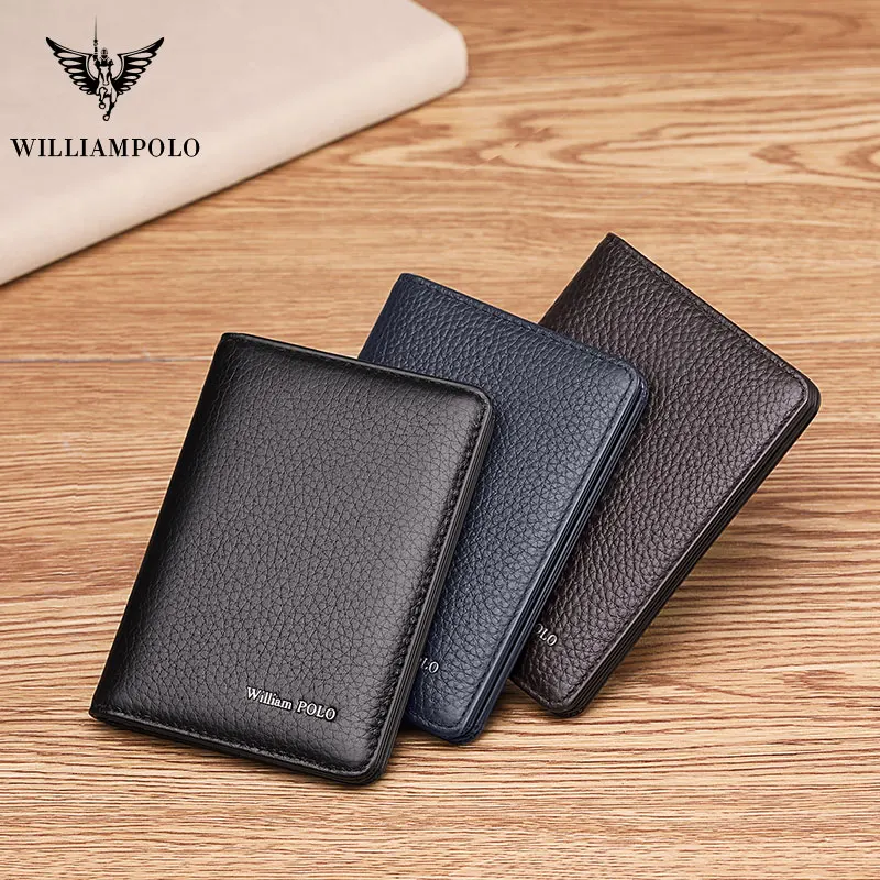 Top Trends: Men Card Wallet Small Purse Mens Business Genuine Leather Luxury Brand Credit Card Holder Thin Wallets Slim Design Shoppable Styles