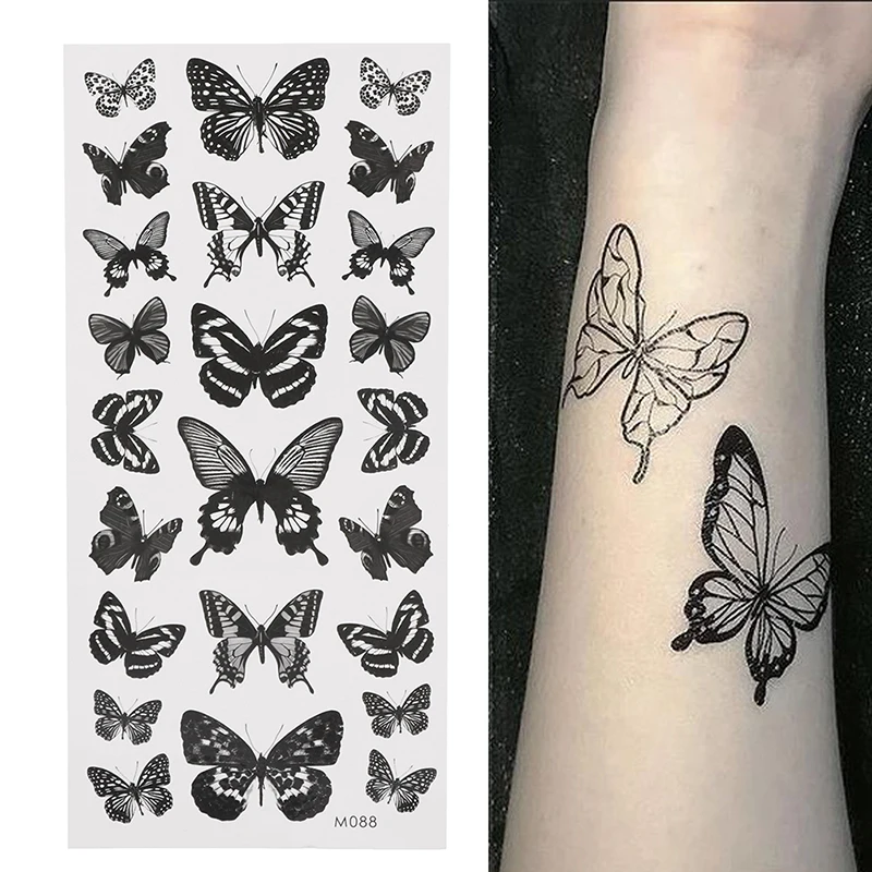 Top Trends: 1Sheet Waterproof Temporary Tattoo Sticker 3D Butterfly Theme Fake Tattoo For Women Body Leg Arm Art Shoppable Styles