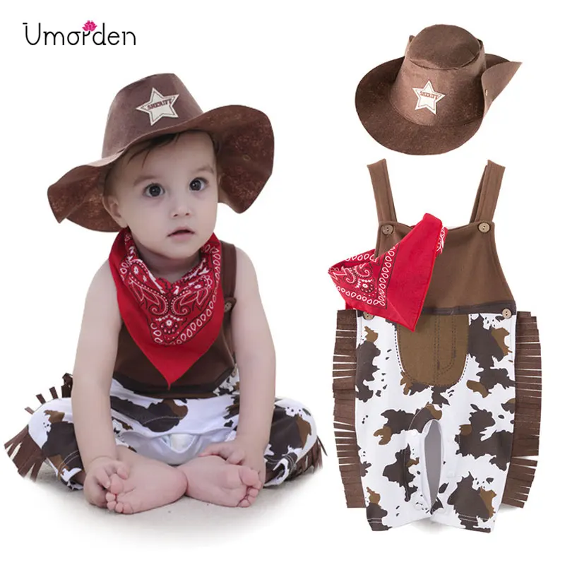 Top Trends: Umorden Cowboy Cow Boy Costume Rompers For Baby Boys Toddler Infant Halloween Christmas Birthday Party Cosplay Fancy Dress Shoppable Styles