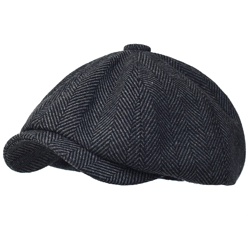 Top Trends: Peaky Blinders Hat Men's Newsboy Hats Vintage Herringbone Octagon Cap Women Berets Gatsby Flat Hat British Painters Hats Soft Shoppable Styles - Image 3