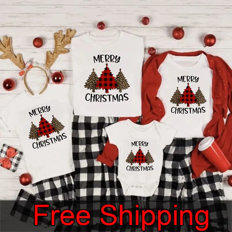 Top Trends: Merry Christmas Family Shirts Family Christmas T-Shirts Mommy And Me T-Shirt Family Matching Christmas Printing Clothes Shoppable Styles