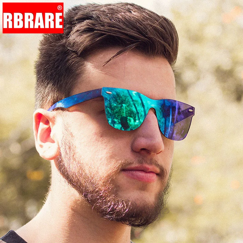 Top Trends: RBRARE 2023 Siamese Sunglasses Men Rice Nails Ladies Sunglasses Luxury Colorful Retro Sun Glasses Pink Mirror Shades For Women Shoppable Styles