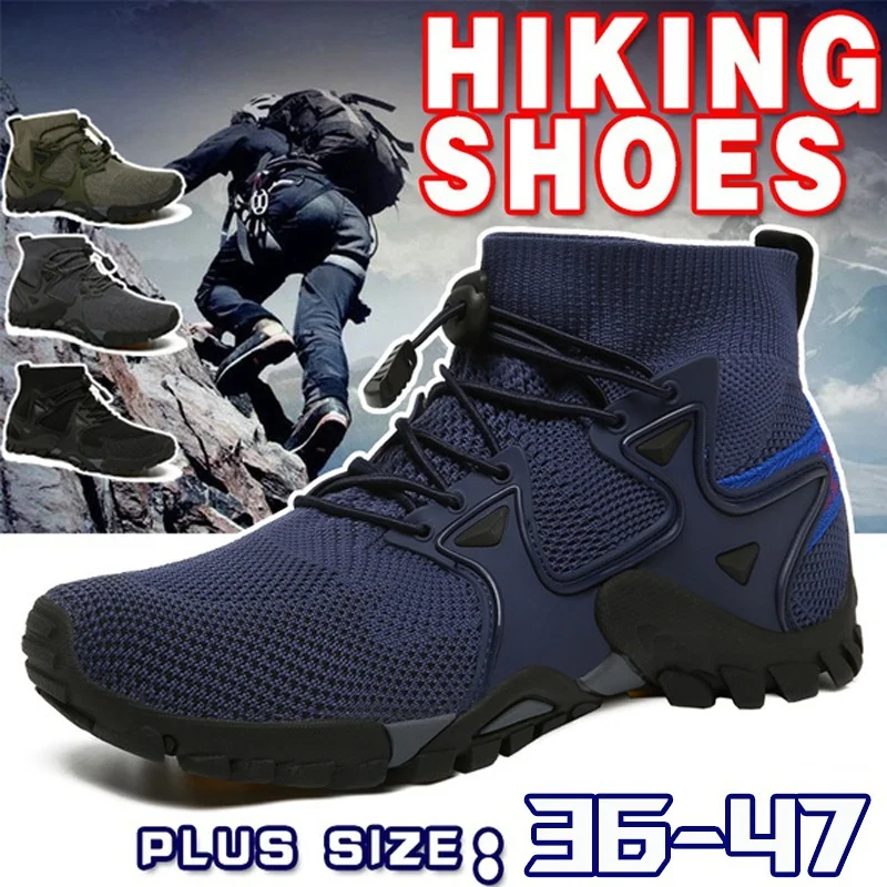 Top Trends: Mens Breathable Hiking Shoes Outdoor Non-slip Wear-resistant Camping Shoes Couples Trail Trekking Mountain Climbing Sport Shoes Shoppable Styles