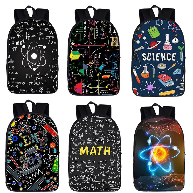 Top Trends: Mathematical Formula / Chemistry Experimental Backpack Youth School School Bag Travel Large Capacity Storage Bag Woman Backpack Shoppable Styles