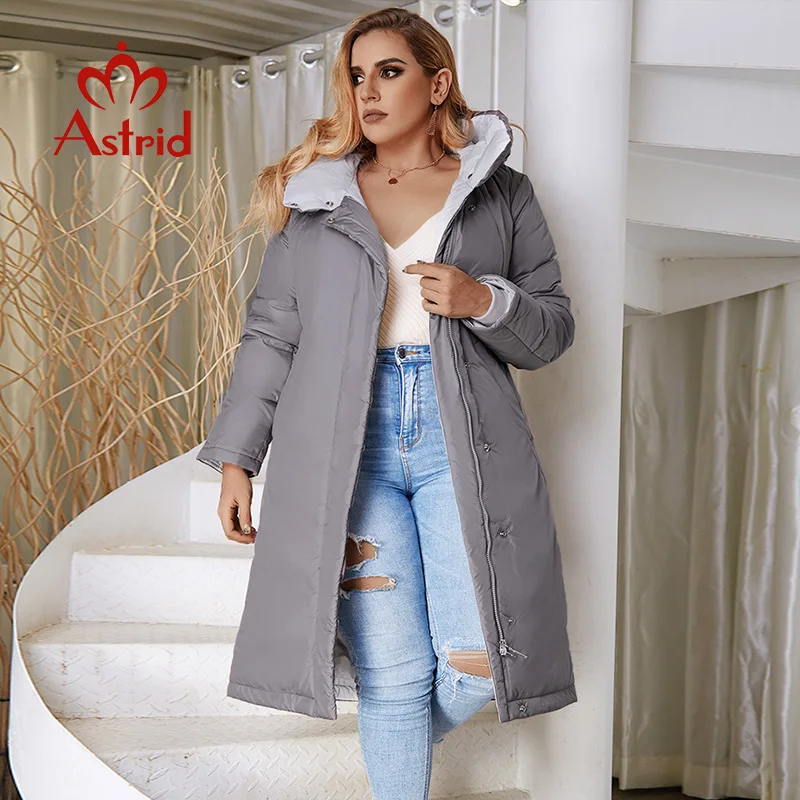 Top Trends: Astrid 2022 New Winter Women's Coat Women Long Warm Parka Fashion Thick Jacket Hooded Bio-Down Plus Size Female Clothing AT-6703 Shoppable Styles - Image 3