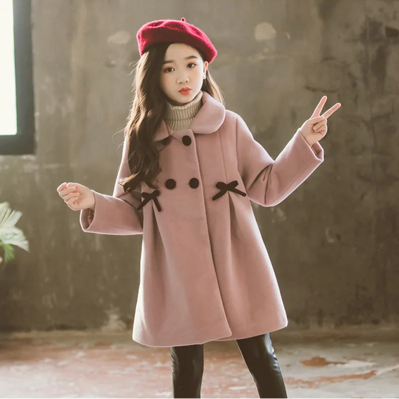 Top Trends: Children Jacket For Girls Winter Wool Warm Overcoat Fashion Girls Clothes Kids Outerwear Autumn Girls Coat 4 6 8 10 12 13 Years Shoppable Styles