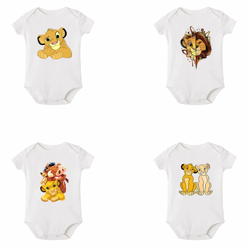 Top Trends: 2020 Infant Newborn Bodysuits Baby Cute Lion Cartoon Aniaml King Print Short Sleeve Romper Jumpsuit Outfits Boys Girls Clothes Shoppable Styles