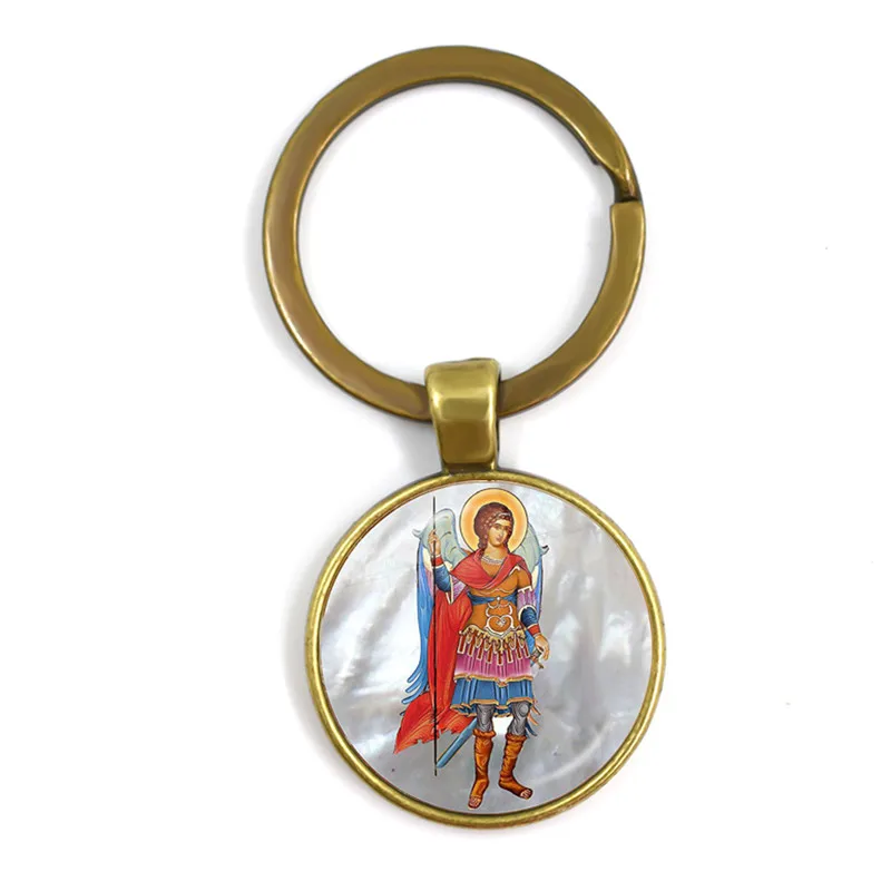 Top Trends: New Men Keychains Archangel St.Michael Protect Me Saint Shield Protection Charm Russian Orhodox Keyrings Jewelry For Holy Gift Shoppable Styles - Image 6