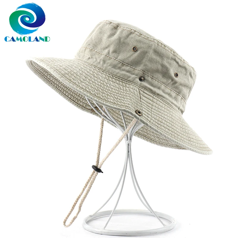 Top Trends: CAMOLAND 100% Cotton Boonie Hat Women Men Summer UPF 50+ Sun Hats Men Bob Panama Caps Fishing Hats Female Washed Beach Hat Shoppable Styles