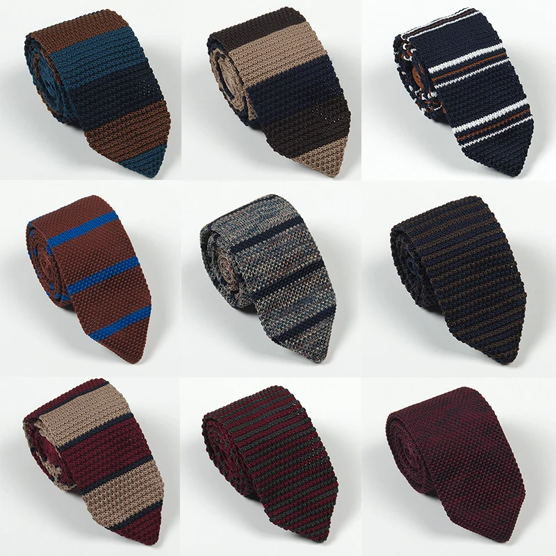 Top Trends: 40 Color Men&#039;s Tie Casual Stripes Woolen Knitted Necktie Men Knit Tie Gift For Men Accessories Gravata Formal Tie Gravata Bowtie Shoppable Styles