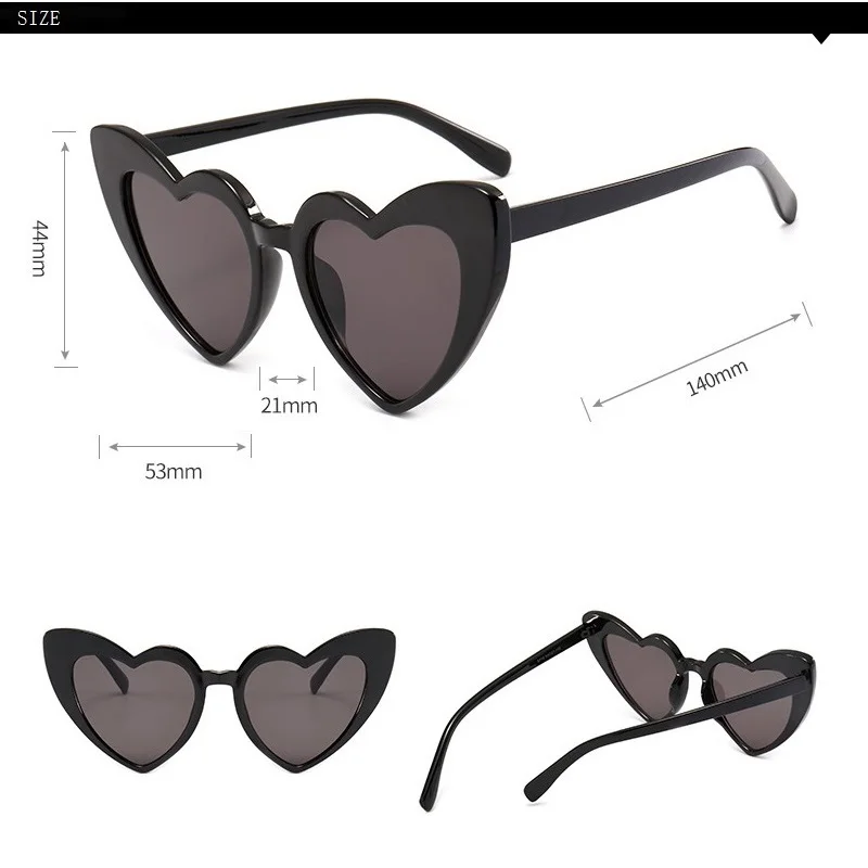 Top Trends: Luxury Heart Glasses Effect Women Heart Lenses Sunglasses For Women Driving Sunglass Female Pink Sun Glasses UV400 Black Eyewear Shoppable Styles - Image 6