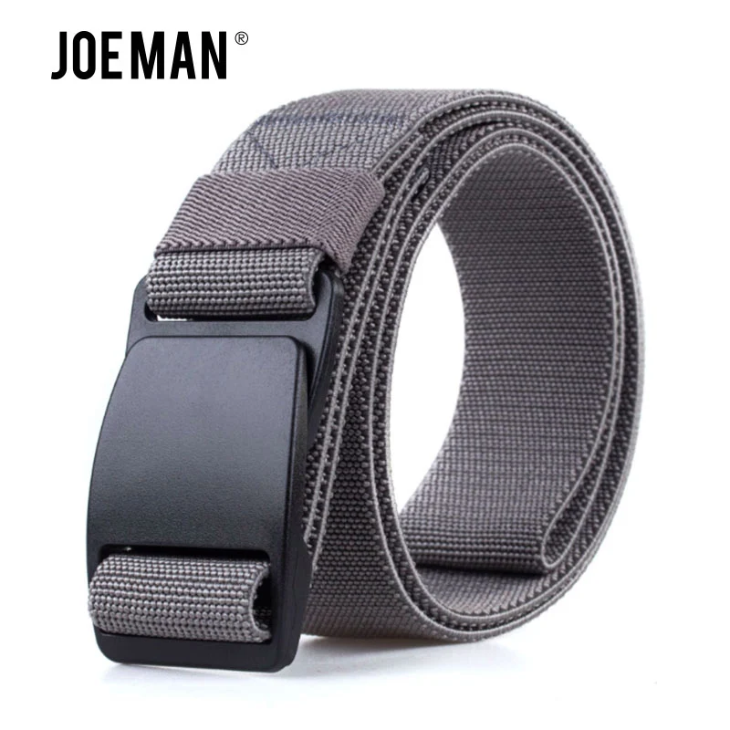 Top Trends: Nylon Belt Plastic Buckle Stretch Elastic Belt For Men Army Style Weaving Casual Fashion Cowboy Male Belts 120 CM Shoppable Styles