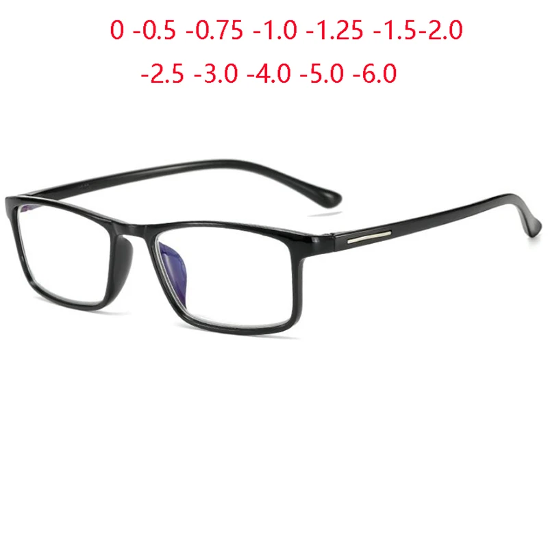 Top Trends: Ultralight TR90 Finished Myopia Glasses Women Men Comfortable Square Student Short-sight Eyewear Prescription -0.5 -1.0 To -4.0 Shoppable Styles