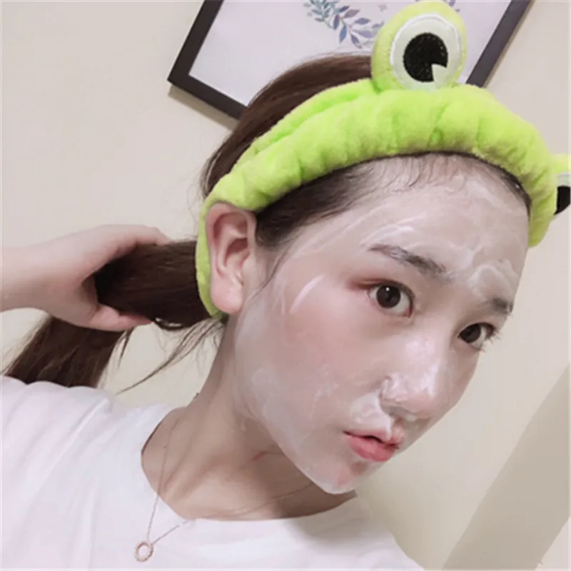 Top Trends: 2021 Funny Frog Makeup Headband Wide-brimmed Elastic Hairbands Cute Girls Hair Bands Women Hair Accessories Girls Hairband Shoppable Styles - Image 4