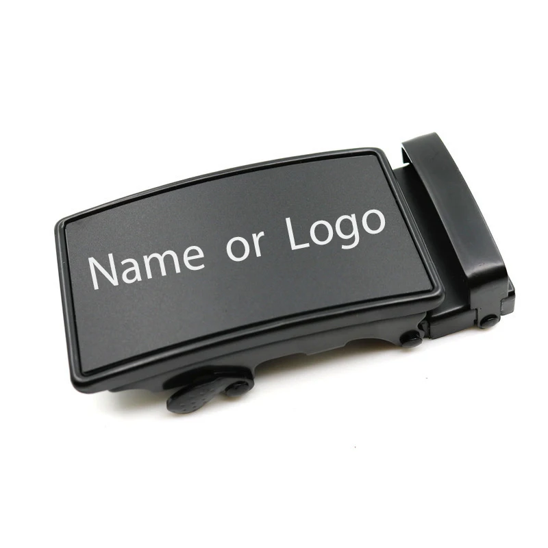 Top Trends: Mens Gift Personalized Automatic Buckle Custom Engraved Logo Belt Head Black Lettering Button Wedding Jewelry Accessories Shoppable Styles