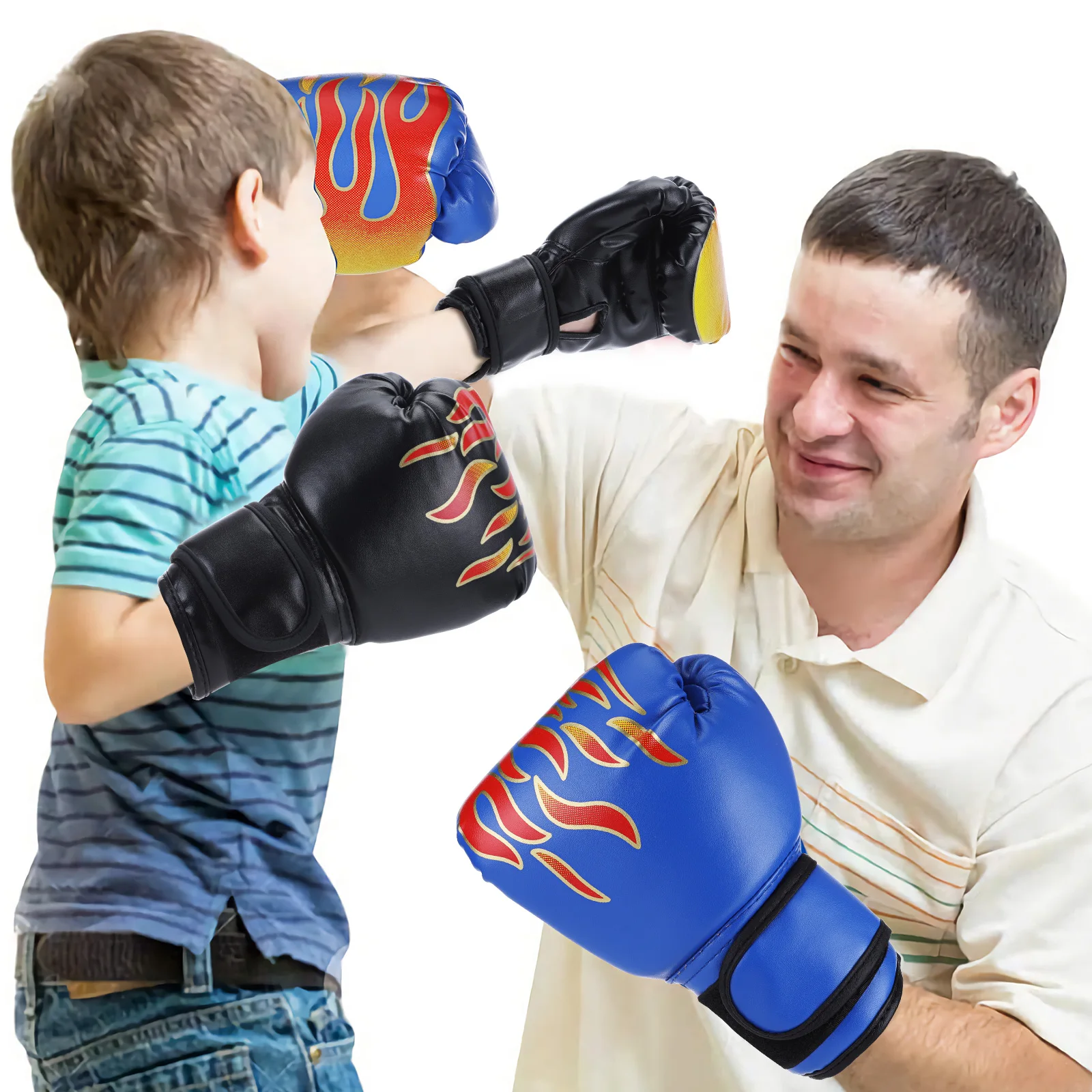 Top Trends: 1 Pair Boxing Glove Leather Kickboxing Protective Glove Kids Children Punching Training Sanda Glove Sports Protection Supplies Shoppable Styles - Image 2