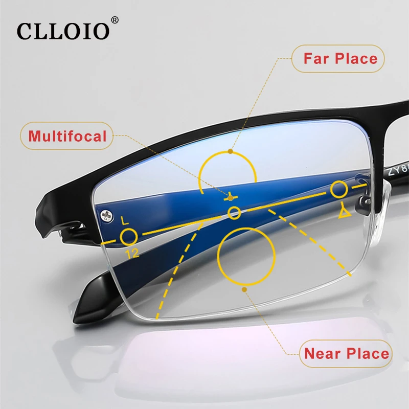 Top Trends: CLLOIO Business Office Reading Glasses For Men Women Multifocal Progressive Reading Glasses Anti Blue Light Presbyopic Eyewears Shoppable Styles - Image 3