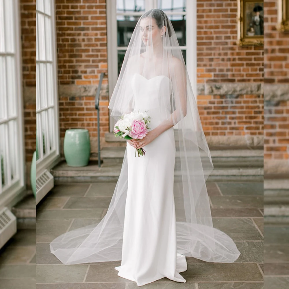 Top Trends: Elegant Single Layer Bridal Veil Long Soft Wedding Veil Bridal Veil Wedding Accessories White Bridal Veil Shawl Shoppable Styles