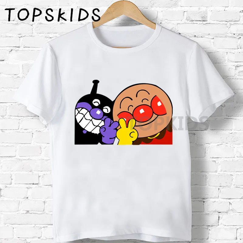 Top Trends: 2019 Children Japanese Cartoon Anpanman And Baikinman Print T-shirts Boys&amp;Girls Funny Cute Baby Tops Kids Summer T Shirt Shoppable Styles