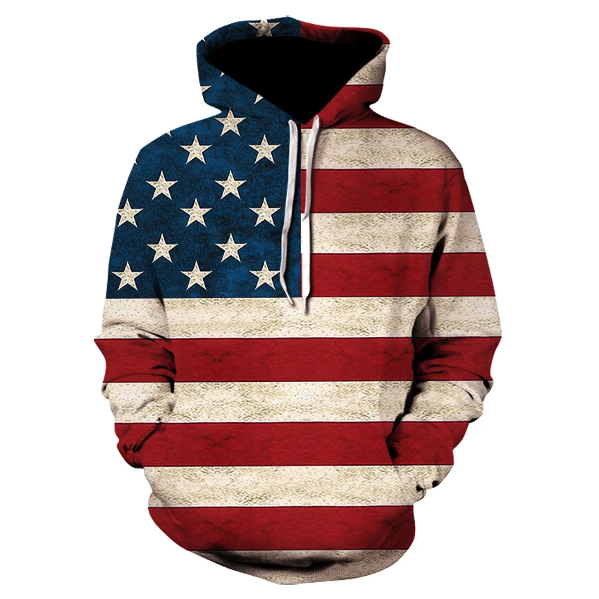 Top Trends: 2021 Brand 3D Print Fun Design Usa Flag Hoodie Fashion Men's And Women's Sports Street Wear Skateboard Thin Sweatshirt Pullovers Shoppable Styles