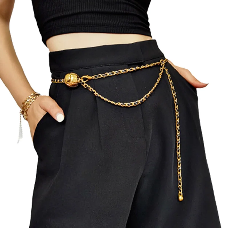 Top Trends: Fashion Chain Belt For Women Metal Waist Chain Designer Luxury Brand Female Dress Jeans Decoration Waistband Shoppable Styles