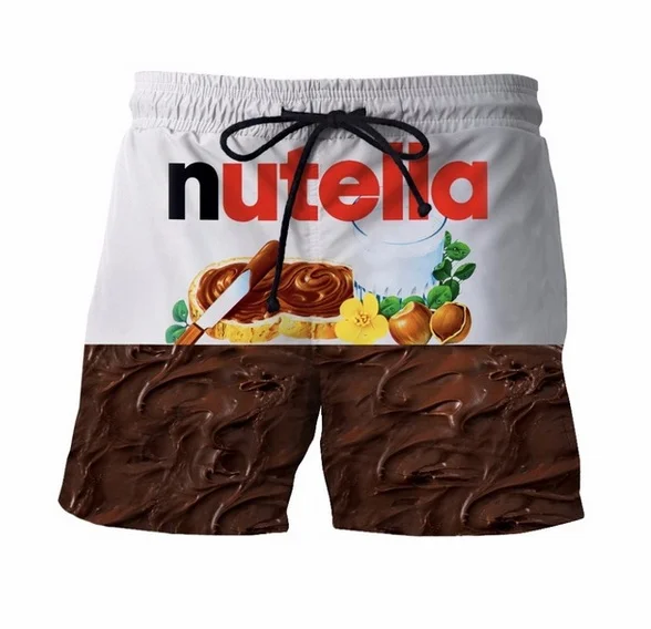 Top Trends: New 3D Printing Nutella Pants Delicious Chocolate Sauce Fashion Men Women Tracksuits Crewneck Hip Hop Shorts Plus Size S-7XL Shoppable Styles