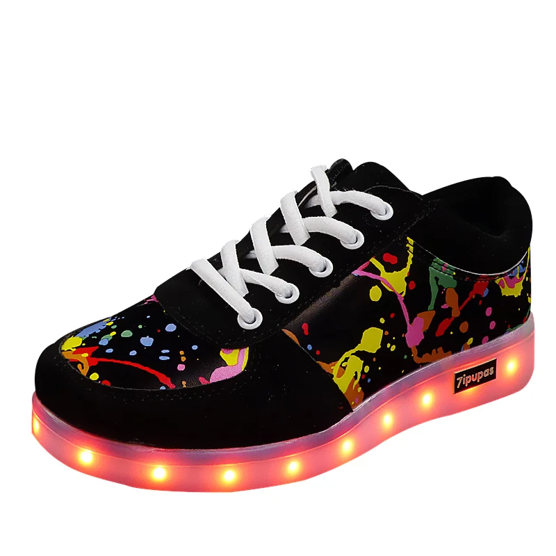 Top Trends: JawayKids 11 Colors Led Luminous Shoes Lovers Led Shoes For Boys Girls Unisex Glowing Sneakers Usb Light Lumineuse Sneakers Kids Shoppable Styles