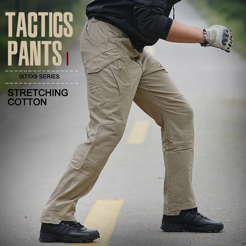 Top Trends: IX9 Stretch Men&#039;s Tactical Pant Male Cargo Pants SWAT Military Multiple Pockets Casual Pant Men Elastic Overalls Trousers AGIX9 Shoppable Styles