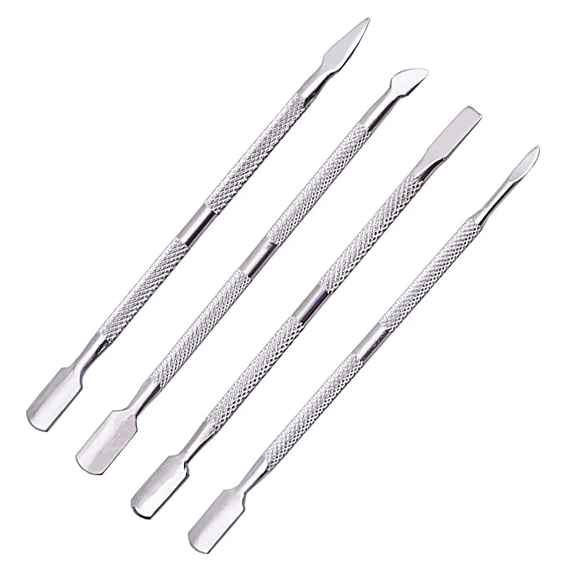 Top Trends: 1Pcs Stainless Steel Double Head Cuticle Pusher For Manicure 2023 Tools For Nails Art Non-Slip Nail Cuticle Remover Accessories Shoppable Styles