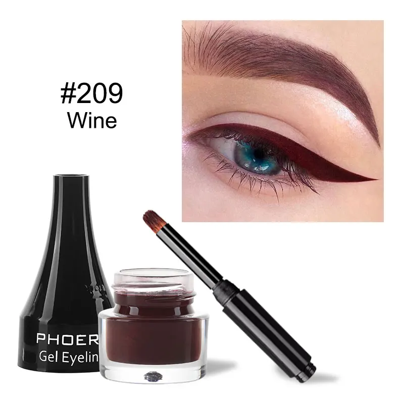 Top Trends: PHOERA Colorful Eyeliner 10 Colors Waterproof Eyeliner Gel With Brush Long-lasting Eye Liner Cream Makeup Tools Women Cosmetics Shoppable Styles - Image 5