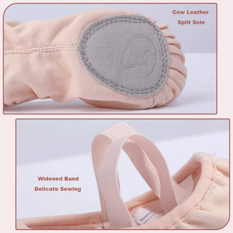 Top Trends: Ballet Shoes For Dancing Women Ballet Flats Slippers One Piece Canvas Ballet Shoes Split Sole Ballerina Slip On Practice Shoes Shoppable Styles - Image 6