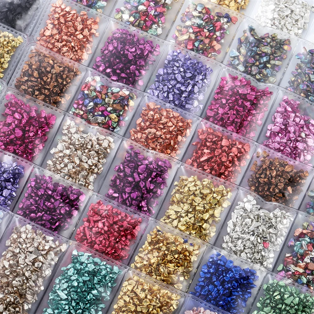 Top Trends: 1 Set Multi-Color Mixing Nail Art Crushed Glass Stones Irregular Decoration For DIY Epoxy Resin Siliocne Mold Fillings Material Shoppable Styles