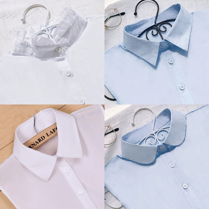 Top Trends: Women Fashion Front Tie White Fake Collar Stand Beads Detachable Collar Fake Women Vintage Ladies False Blouse Collar Half Shirt Shoppable Styles