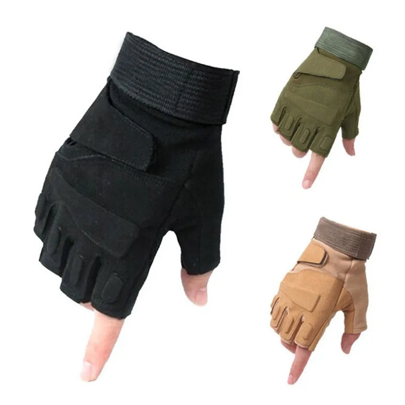 Top Trends: Outdoor Sports Mountaineering Riding Tactical Gloves Mens Half Finger Wear-Resistant Cut-Proof Hand Army Fan Gloves Rekawiczki Shoppable Styles