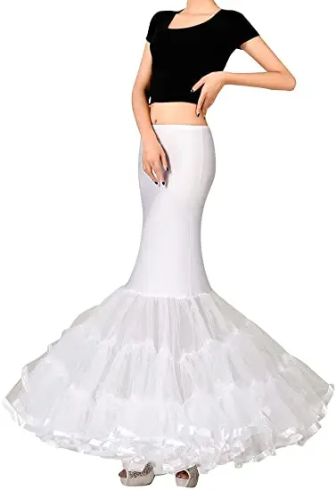 Top Trends: Fancy Newly Designed Women's Trumpet Mermaid Bridal Petticoat Crinoline Slips Underskirt White Shoppable Styles