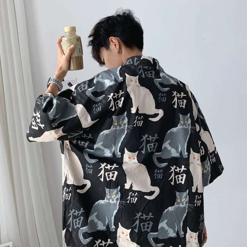 Top Trends: Men Cool Summer Loose Men / Women T Shirt Casual Short Sleeve Cat Anime Tshirt Summer T-Shirt Tops Shirt Shirt Handsome Lazy 2024 Shoppable Styles