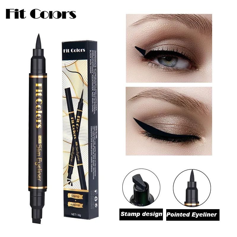 Top Trends: Eyeliner Double-Headed Seal Liquid Pencil Waterproof Lasting Support Tattoo Triangle Seal Eye Liner Eye Makeup Tool TSLM1 Shoppable Styles