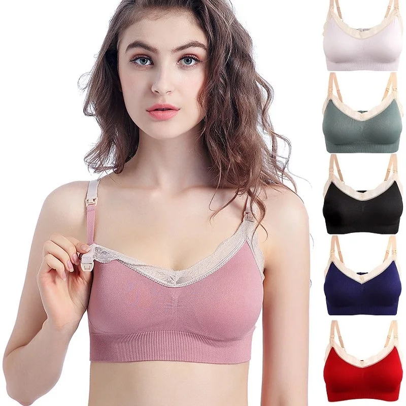 Top Trends: Breastfeeding Maternity Nursing Bra Pregnant Women Underwear Baby Feeding Bra Lace Maternity Clothes Shoppable Styles